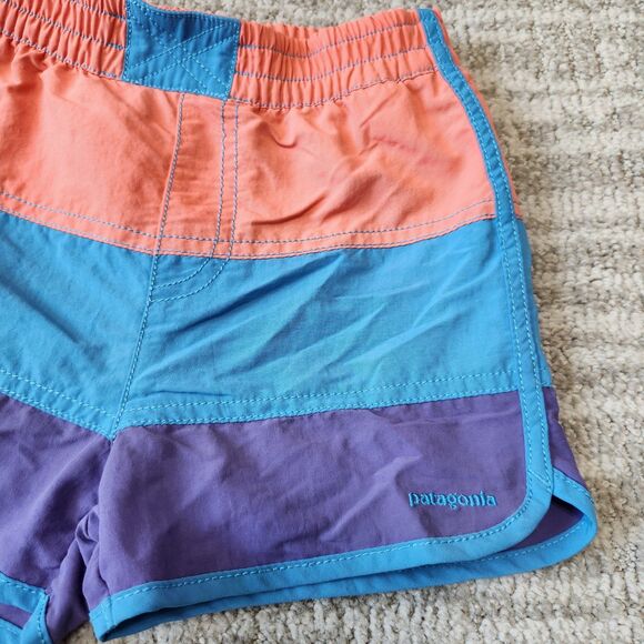 Patagonia boys boardshorts swim trunks blue purple coral size 5T - Picture 6 of 10